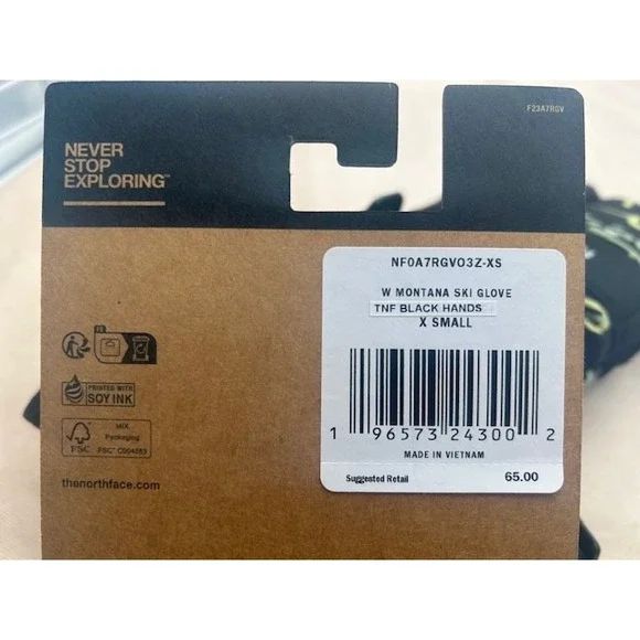 The North Face Women's Montana DryVent Ski‎ Gloves Waterproof Insulated NWT - XS - Picture 7 of 8